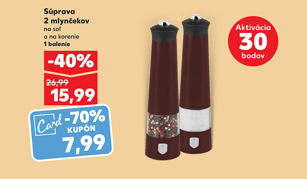 Súprava 2 mlynčekov