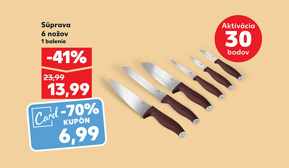 Súprava 6 nožov