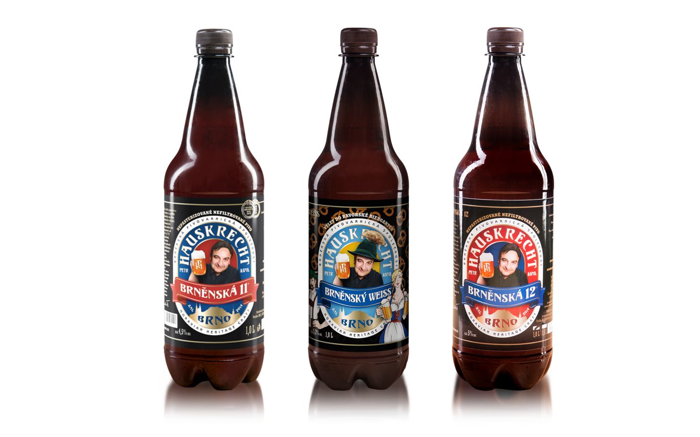 Piva z pivovaru Hauskrecht, různé druhy