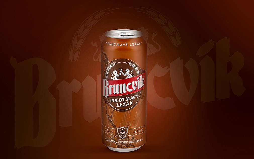 Spodně kvašený polotmavý ležák Bruncvík