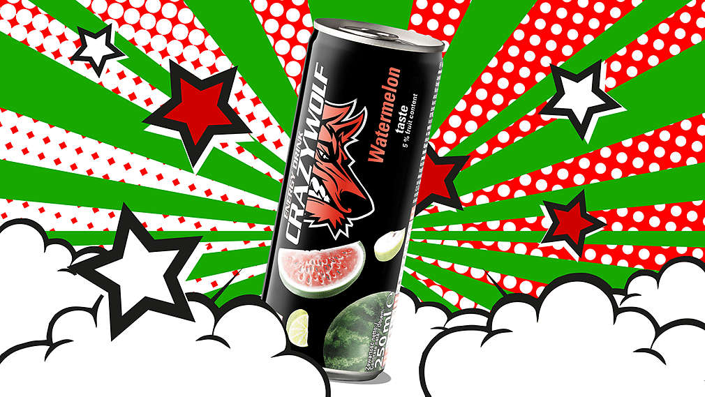 Abbildung einer Crazy Wolf Dose in der Sorte "Watermelon"