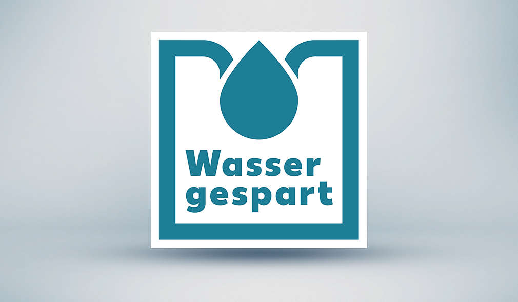 Logo: Wasser gespart