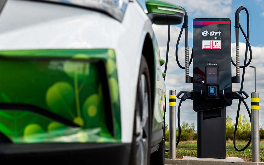 dobíjení auta u e.on Drive