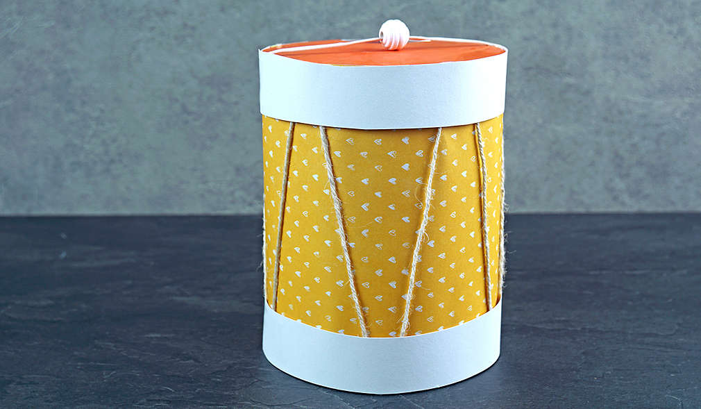 Abbildung: Fertig gebastelte Trommel