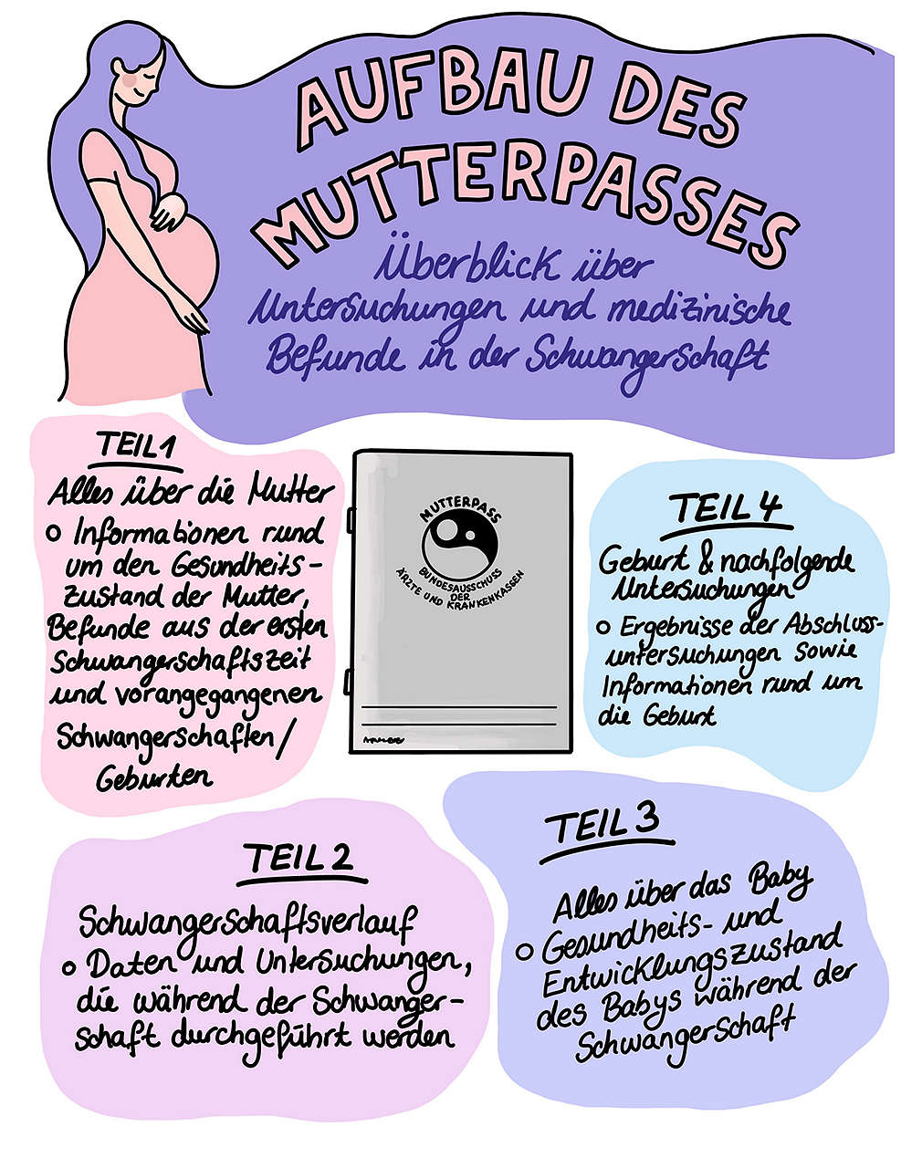 Abbildung „Aufbau des Mutterpasses"