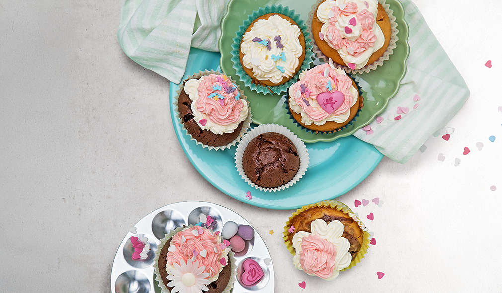 Geschmückte Cupcakes