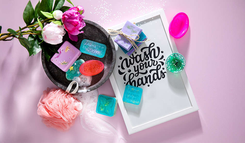 Selbst gemachte Konfetti-Seife