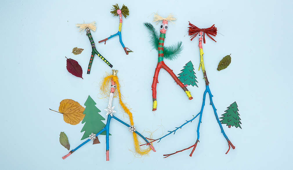 Selbst gebastelte Waldgeister