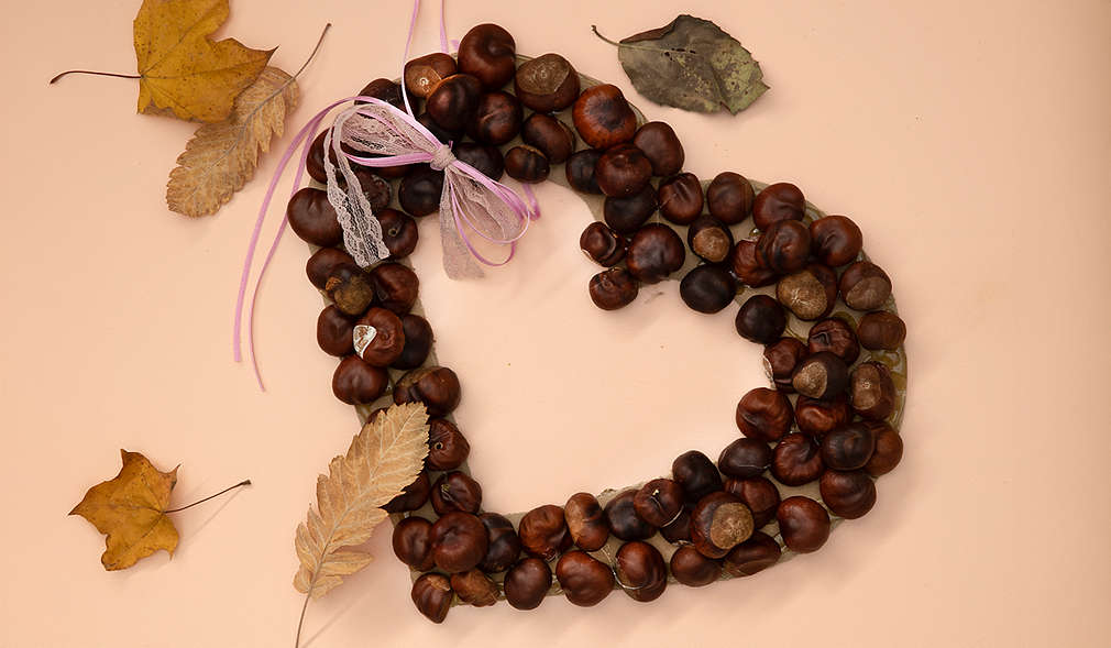 Herzkranz aus Kastanien