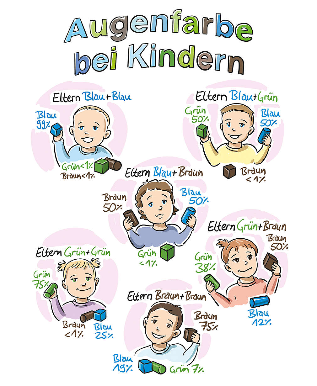 Abbildung: Augenfarbe bei Kindern