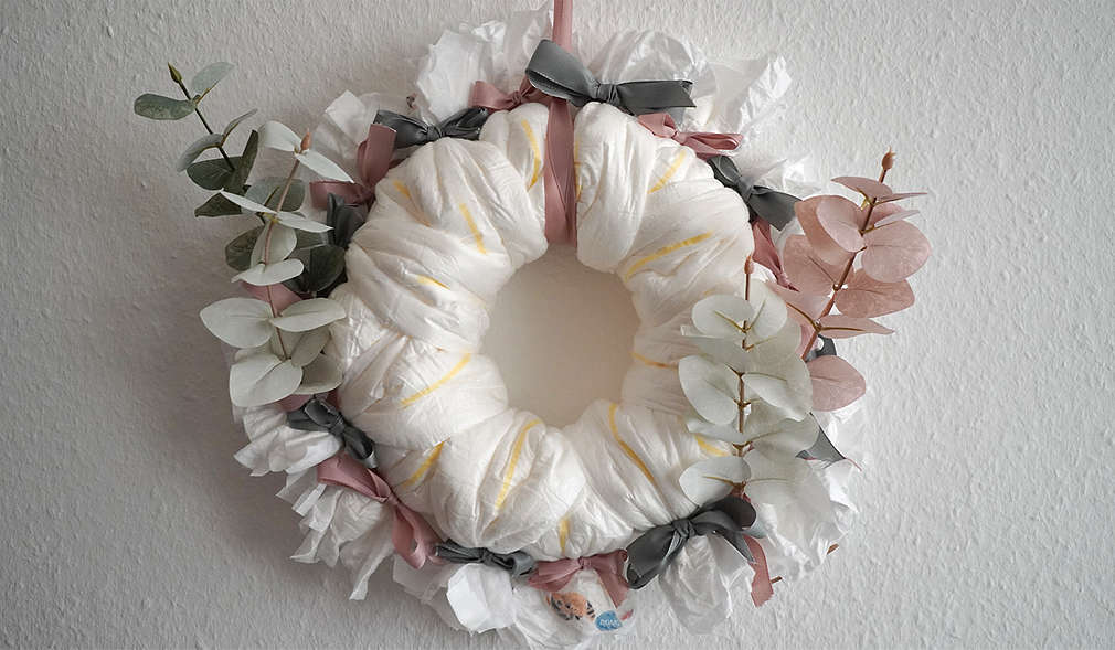 Selbst gemachter Windelkranz