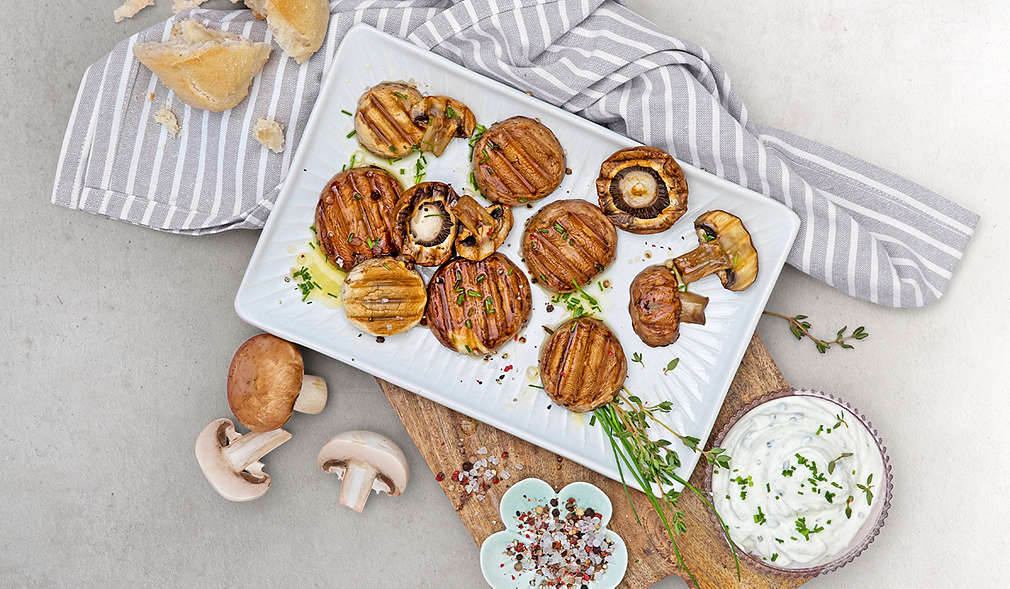 Chamignons im Kontaktgrill