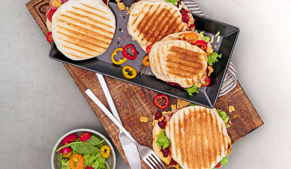 Sandwich-Snack im Kontaktgrill