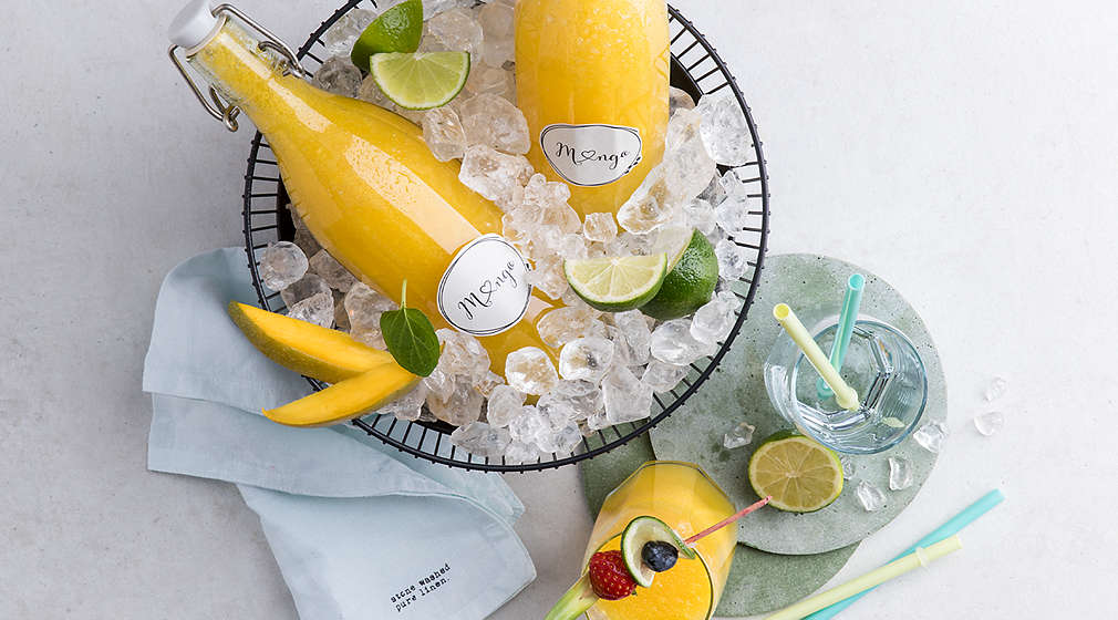 Mango-Limonade in einem Glas