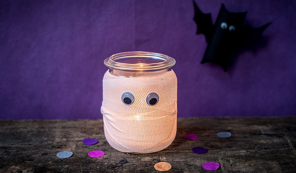 Süßes Mumienwindlicht