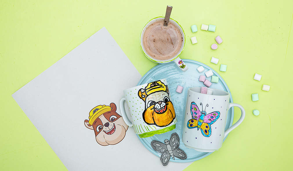 Selbst gestaltete Tasse