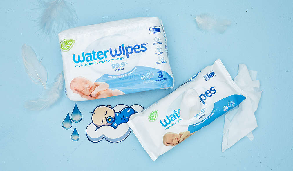 Abbildung der Feuchttücher von WATERWIPES