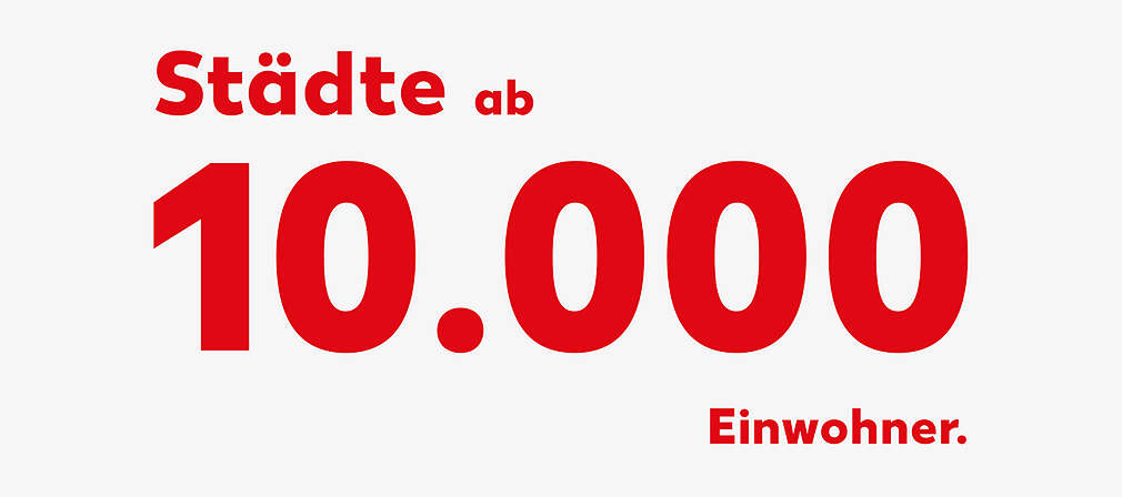 Städte ab 10.000 Einwohner.
