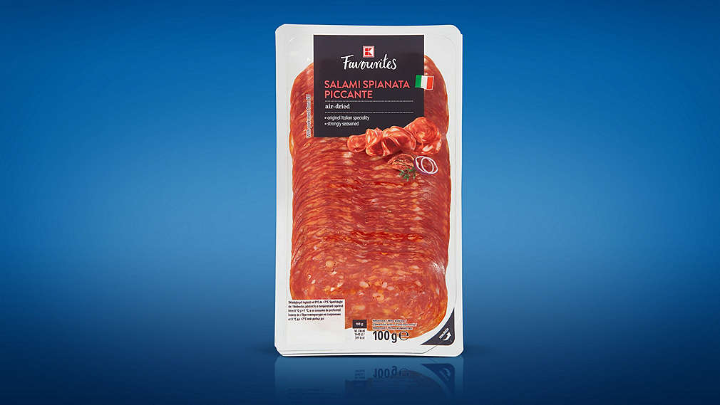 Изображение на опаковка пикантен колбас спианата слайс от K-Favourites