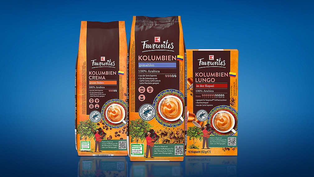 Drei verschiedene K-Favourites Kaffeesorten