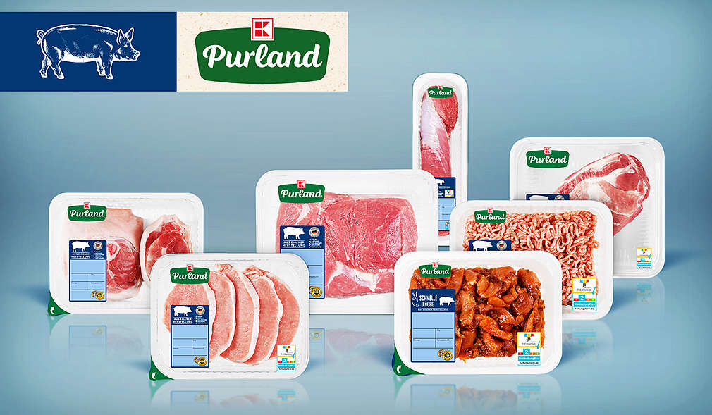 Verschiedene K-Purland Schwein-Produkte