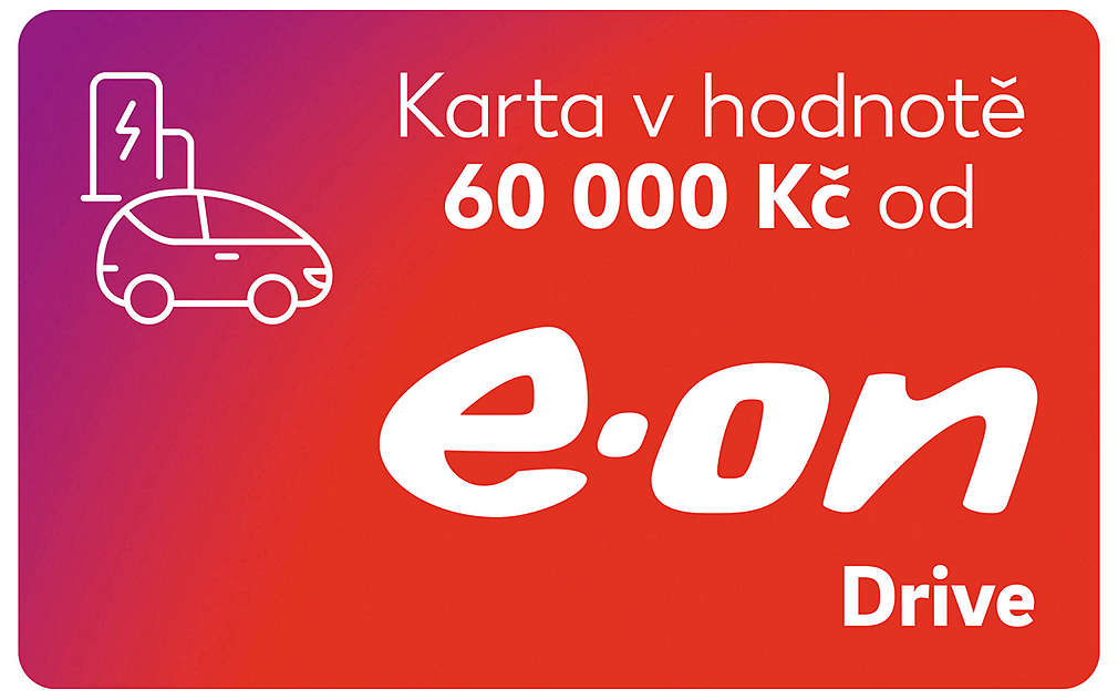 Karta e.on Drive v hodnotě 60 000 Kč na dobíjení auta