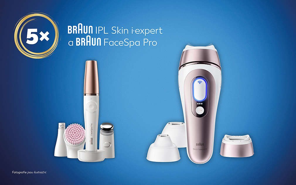 5x Braun IPL Skin i·expert a Braun FaceSpa Pro 912