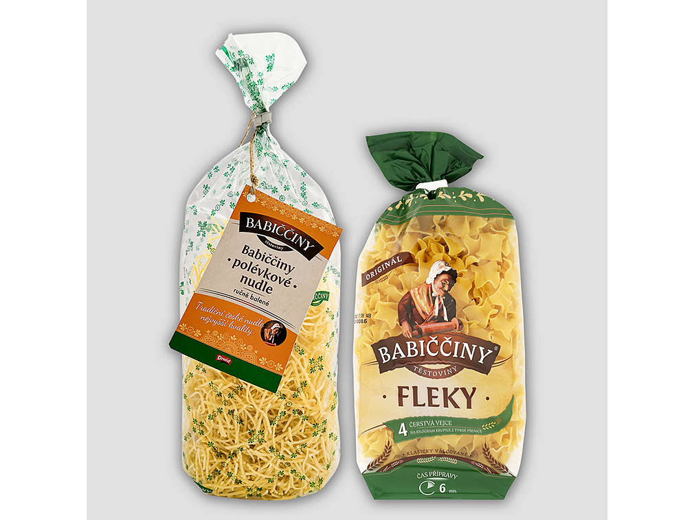 Produkty značky Babiččiny těstoviny