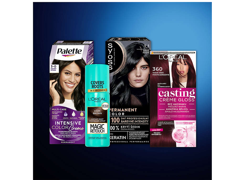Barvy na vlasy - různé druhy