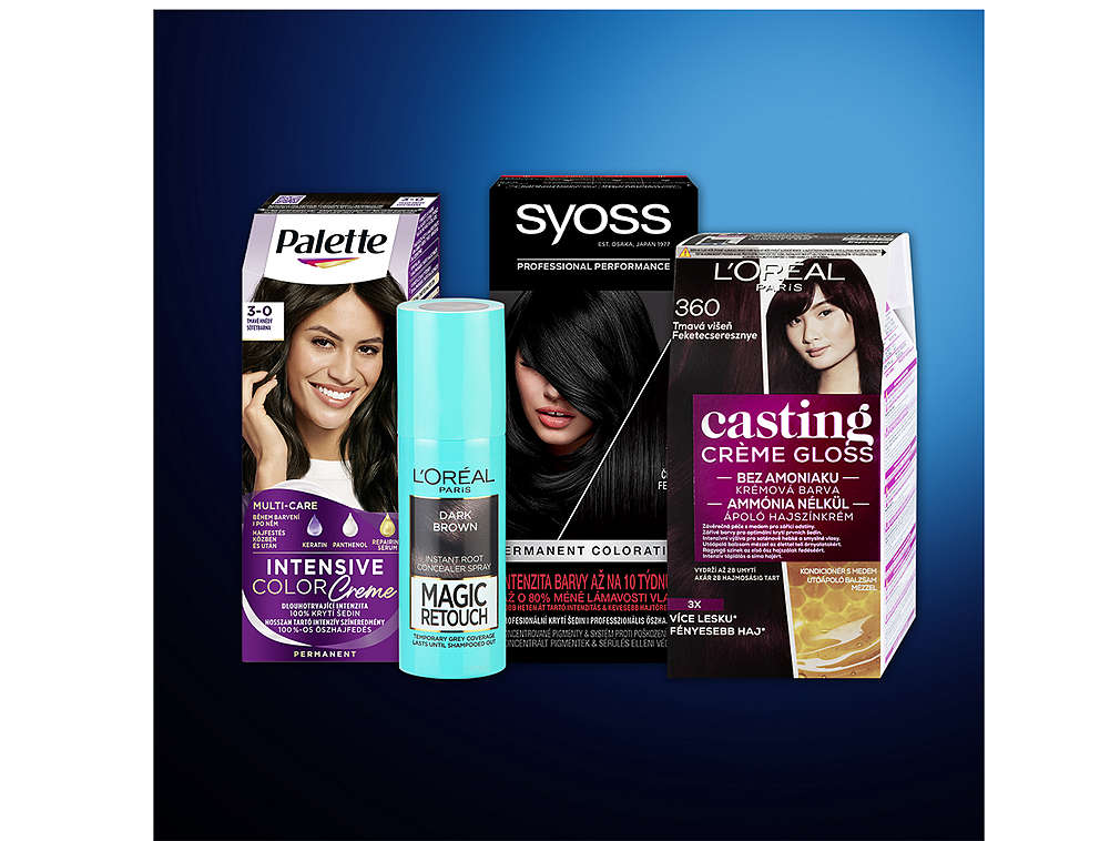 Barvy na vlasy - různé druhy