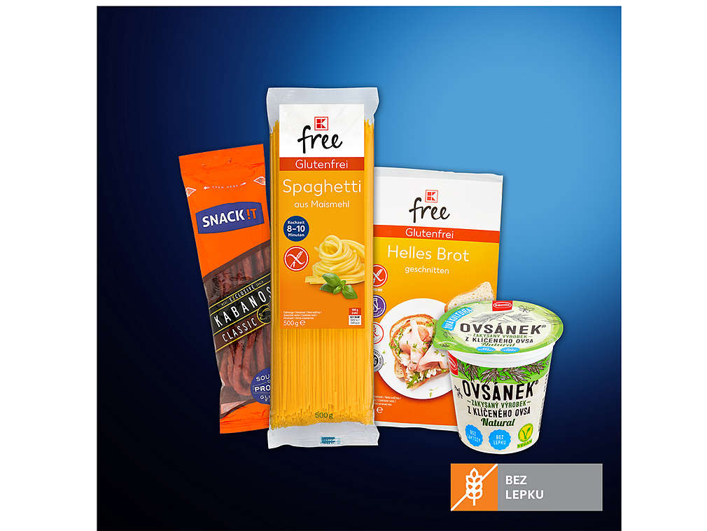 Bezlepkové potraviny - různé druhy