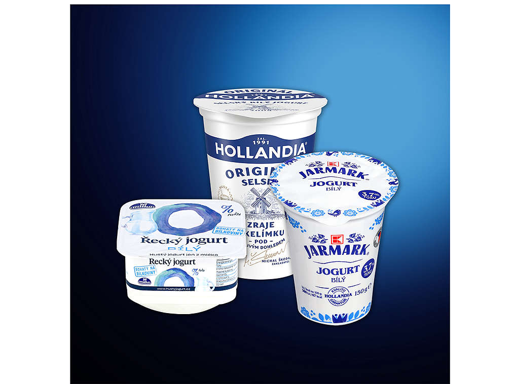 Bílé jogurty - různé druhy