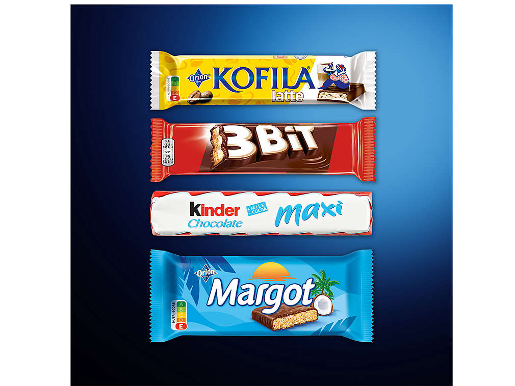 Čokoládové tyčinky - různé druhy