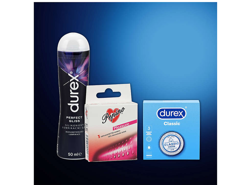 Kondomy a lubrikační gely - různé druhy