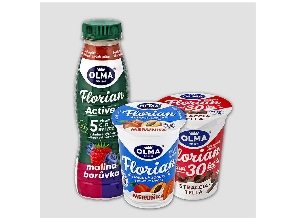 Produkty značky Olma Florian různé druhy