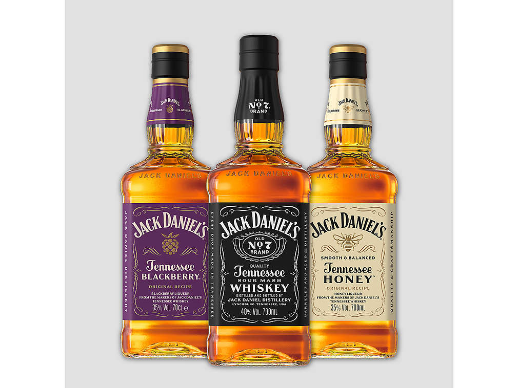 Produkty značky Jack Daniel's 0,5-0,7 litru
