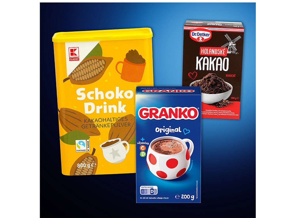 Instantní kakaové nápoje a kakao na vaření - různé druhy