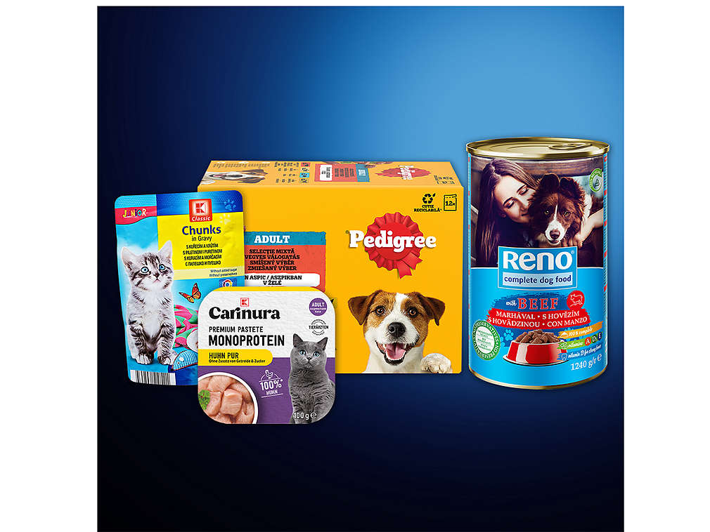 Kapsičky a konzervy pro kočky a psy - různé druhy