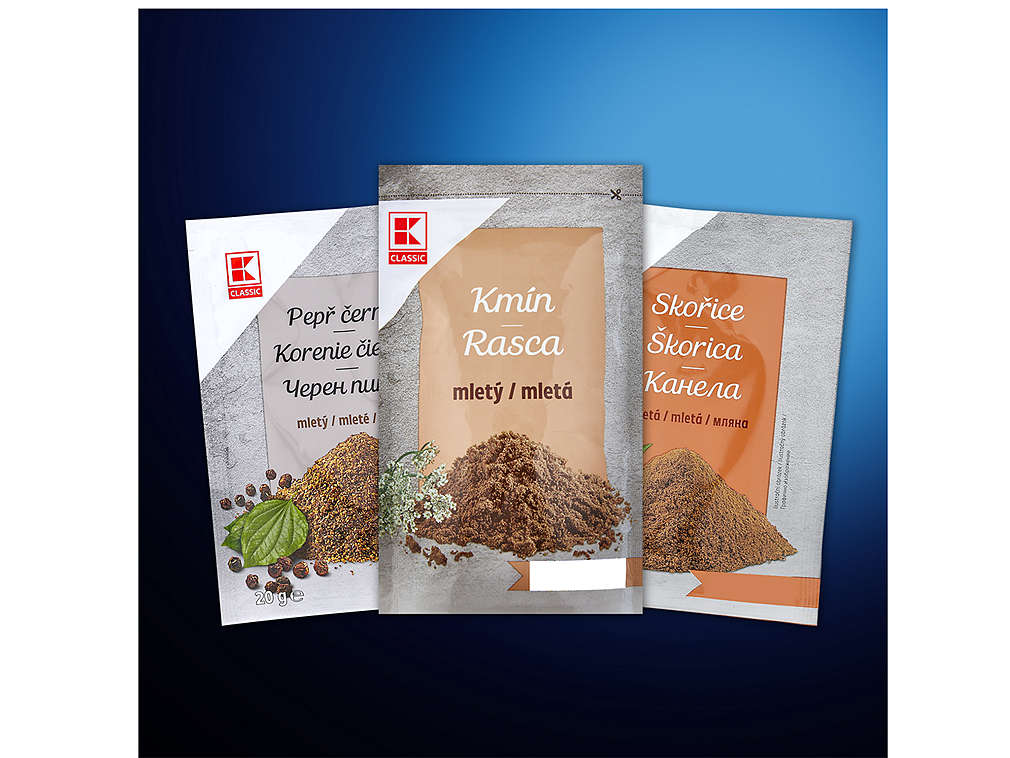 Koření značky K-Classic - různé druhy