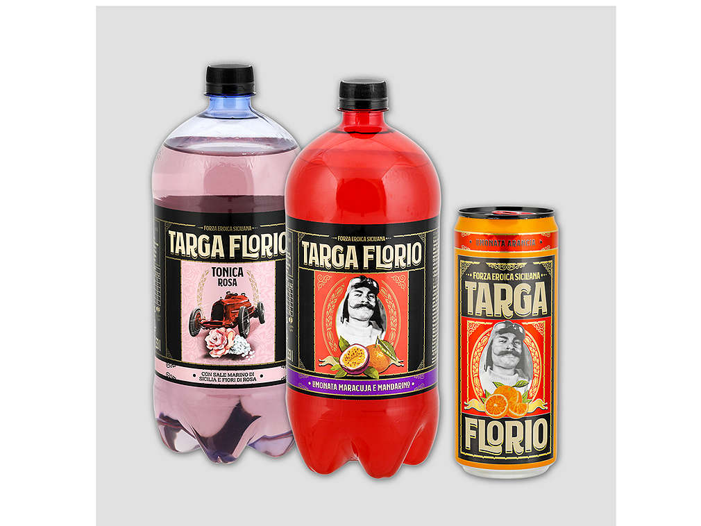 Limonády značky Targa Florio - různé druhy