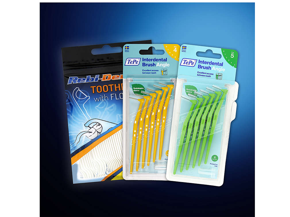 Mezizubní kartáčky a nitě - různé druhy