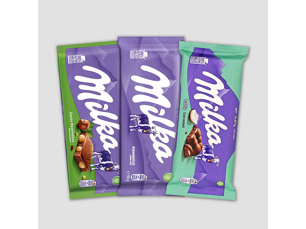 Tabulkové čokolády značky Milka