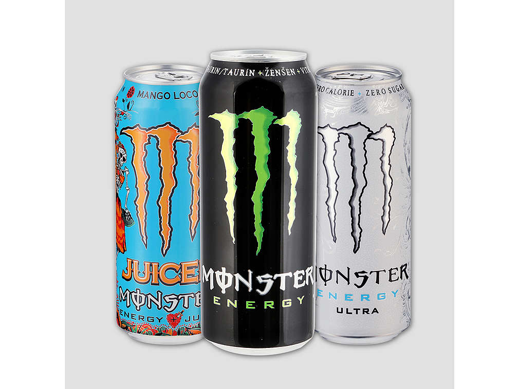 Energetické nápoje značky Monster