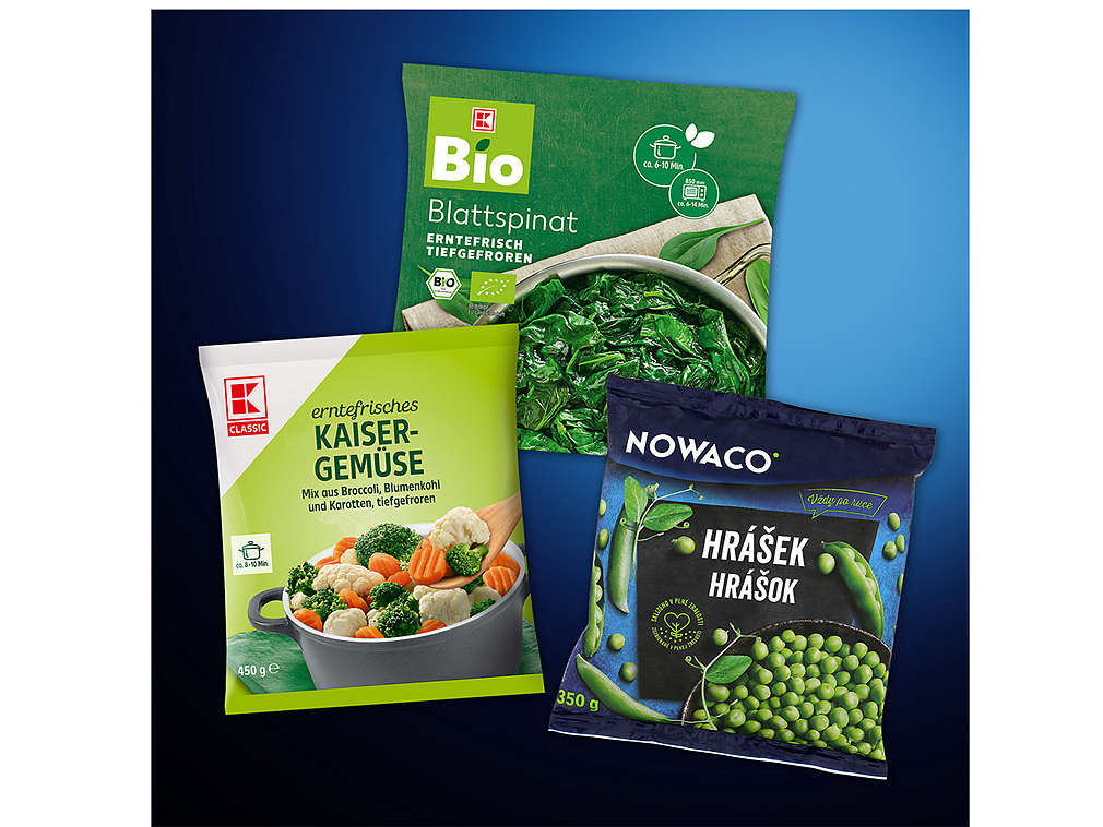 Mražená zelenina - různé druhy