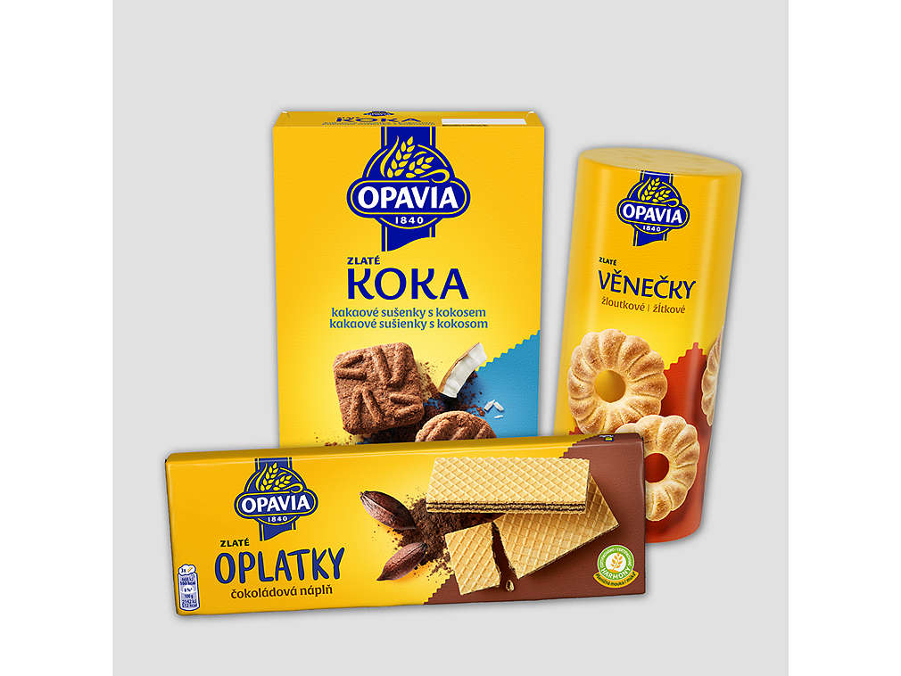 Sušenky značky Opavia Zlaté