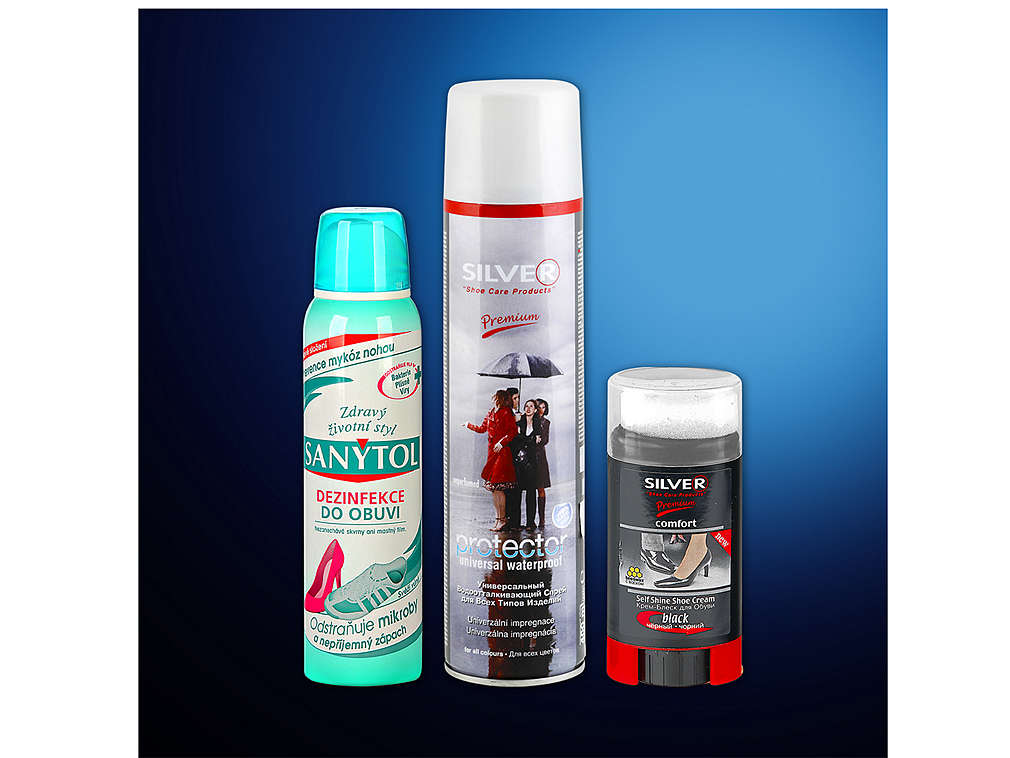 Péče o obuv - různé druhy přípravků
