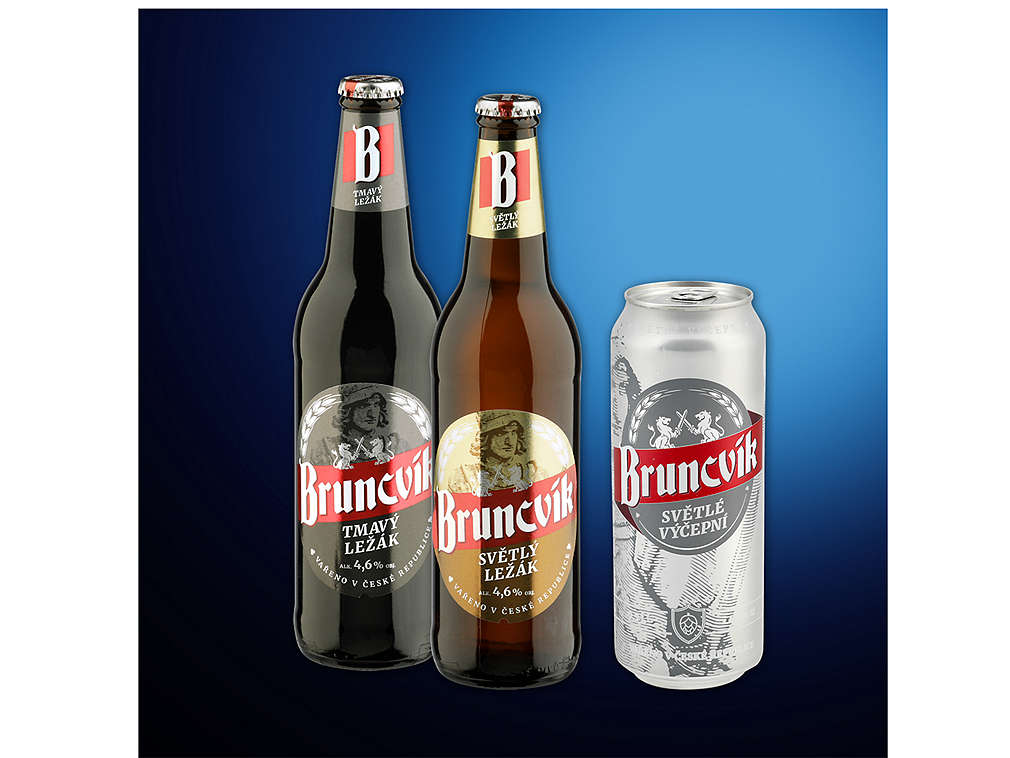 Piva značky Bruncvík - různé druhy