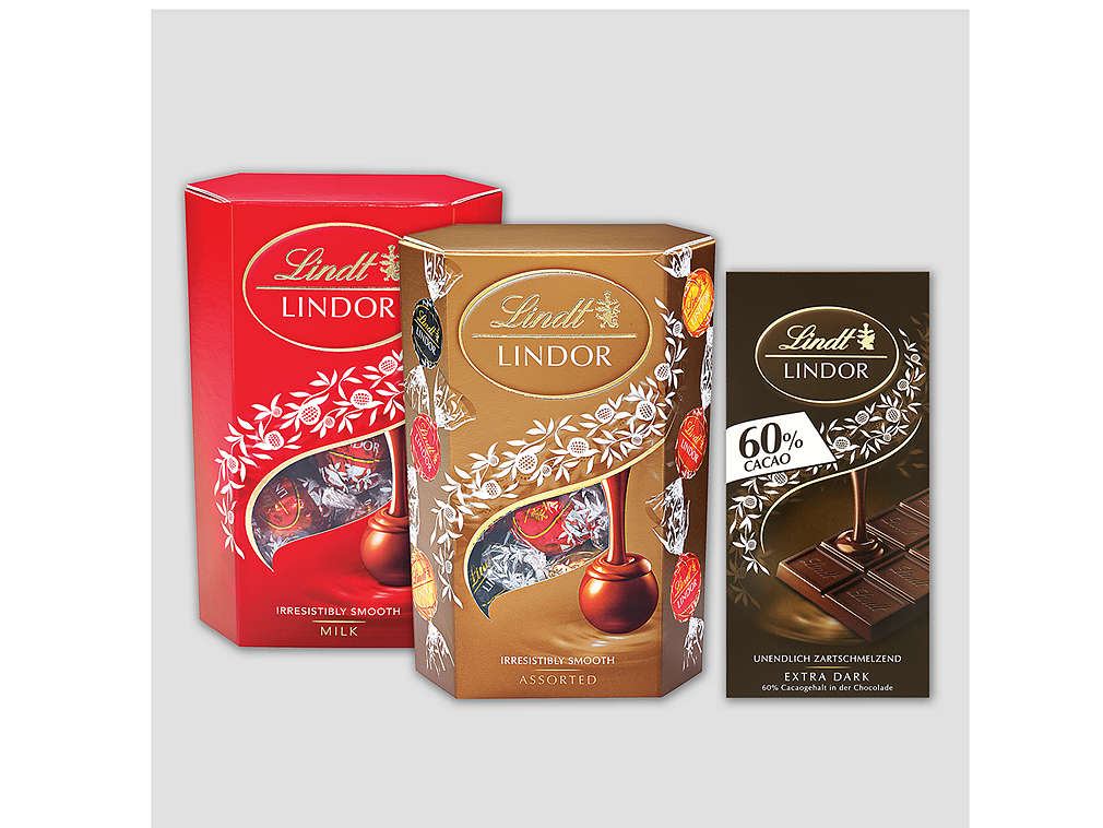 Pralinky značky Lindor - různé druhy