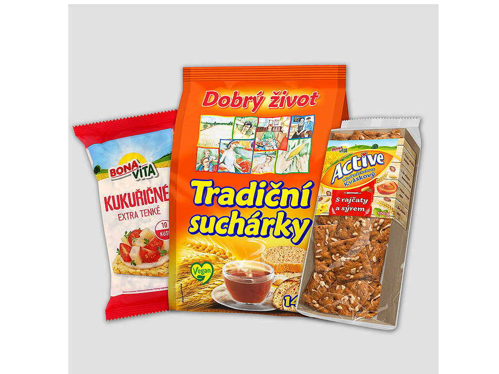 Pečivo značky Bonavita - různé druhy