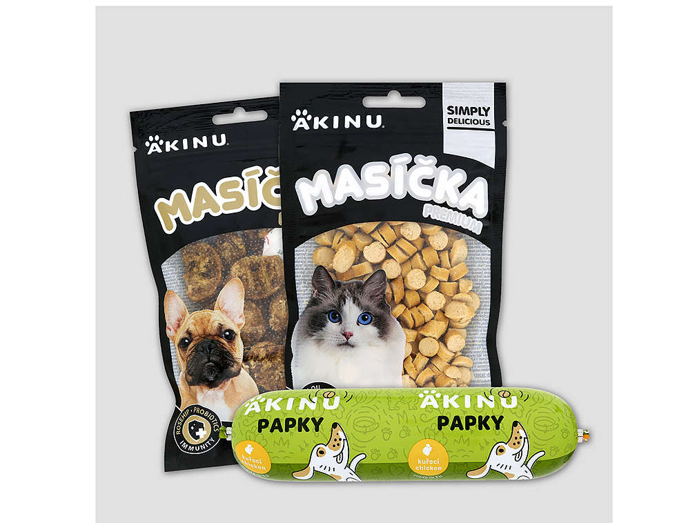 Produkty značky Akinu - různé druhy